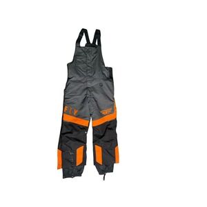 Fly Racing Outpost Snow Bibs Grey Orange Snowmobile Ski Pants Mens Large